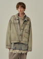 ANCELLM LAYERING COLOR DENIM JACKET