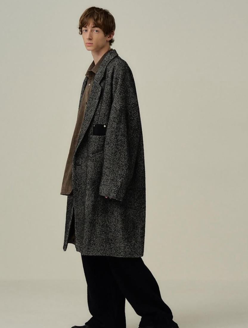 ジャケット・アウター 25aw ANCELLM SEMI-DOUBLE CHESTER COAT 2025AW】 ANCELLM (アンセルム) 