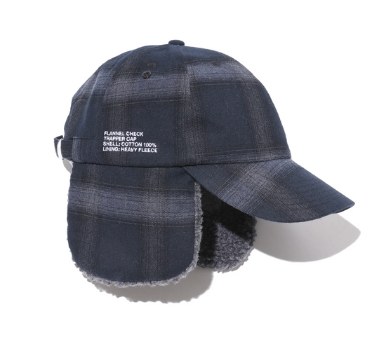 Fresh service FLANNEL CHECK TRAPPER CAP