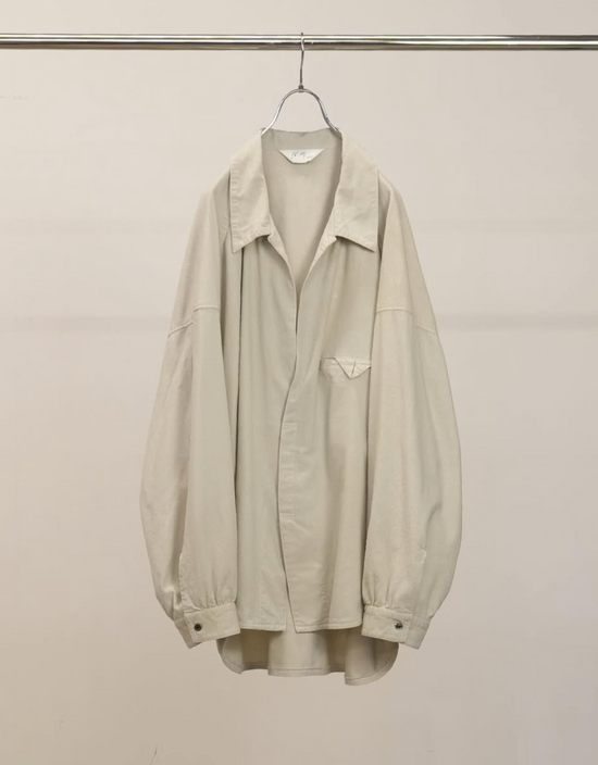 ANCELLM SILK NEP LONG SHIRT