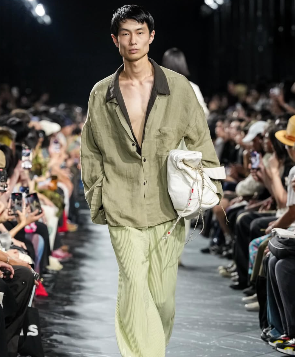 別注　ANCELLM LINEN SILK PULLOVER SHIRT シャツ ANCELLM アンセルム 23SS SILK LINEN PULLOVER SHIRT シルクリネン