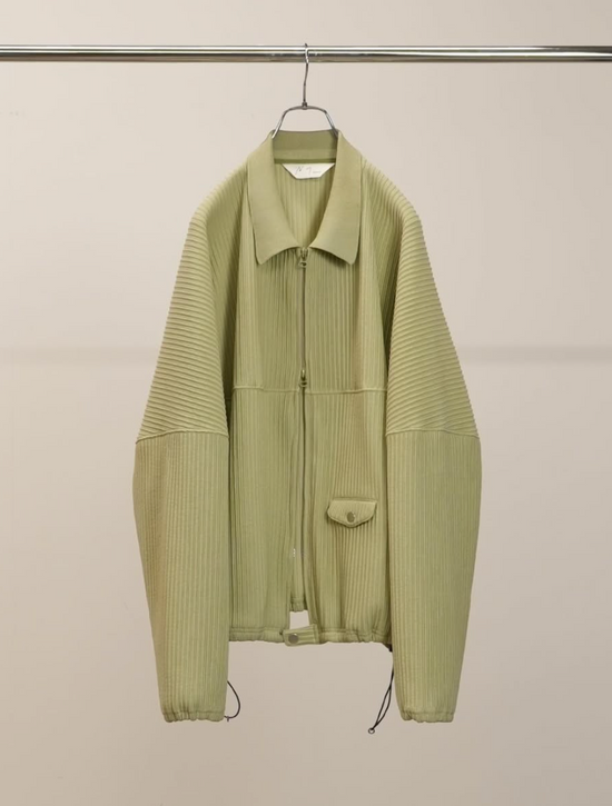 ANCELLM WRINKLED STRIPE SHORT SHIRT JACKET