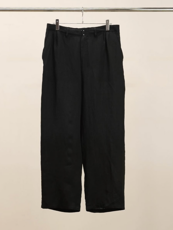 ANCELLM 100/S LINEN TUCK SLACKS