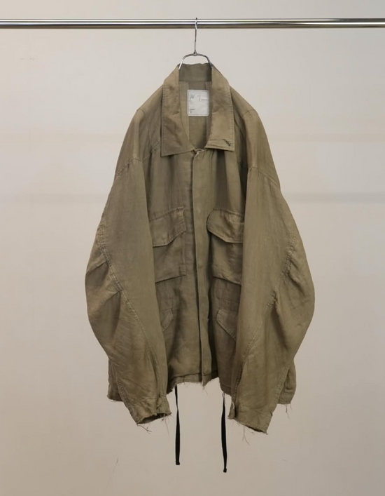 ANCELLM 100/S LINEN FIELD JACKET