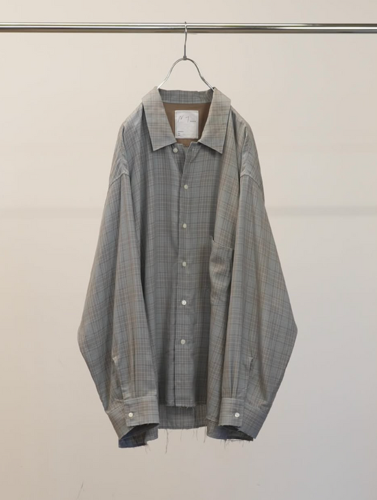 ANCELLM AGING RAYON CHECK SHIRT