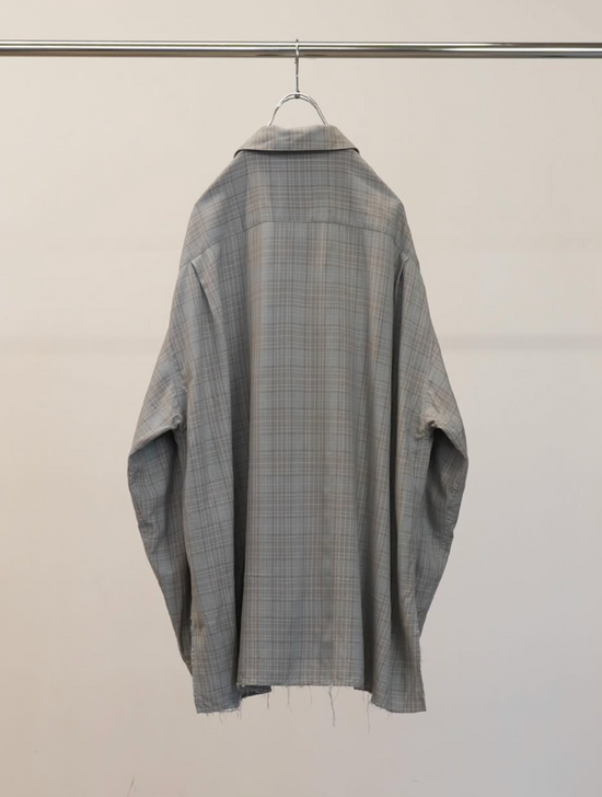ANCELLM AGING RAYON CHECK SHIRT