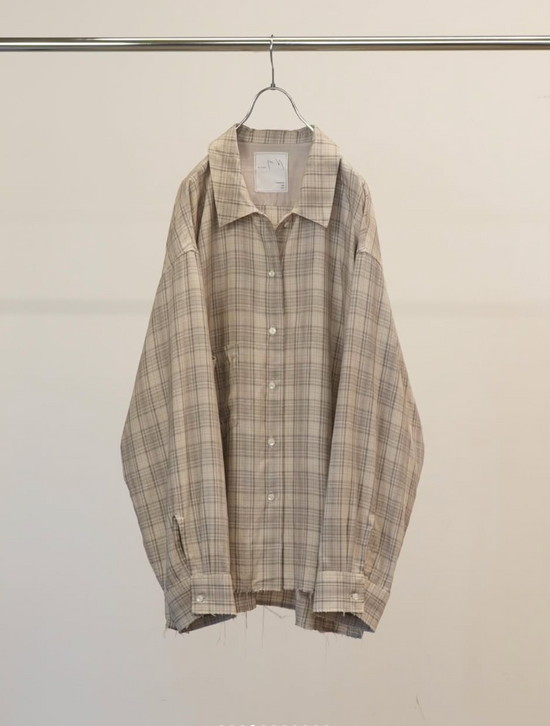 ANCELLM AGING RAYON CHECK SHIRT