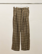 ANCELLM AGING CHECK BELT-LESS SLACKS