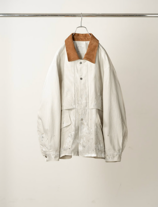 ANCELLM AGING DENIM HALF JACKET