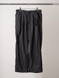 ANCELLM WOOL SATIN BELT-LESS SLACKS
