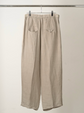 ANCELLM BELTED LINEN TUCK SLACKS