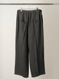 ANCELLM BELTED LINEN TUCK SLACKS