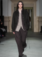 ANCELLM BELTED LINEN TUCK SLACKS
