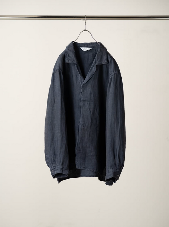 ANCELLM AGING LINEN CROSS - LINE SHIRT