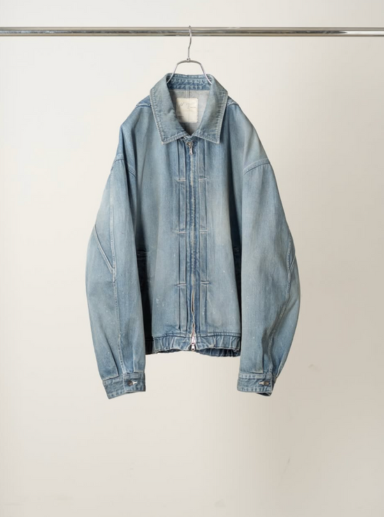 AGING DENIM TUCK JACKET