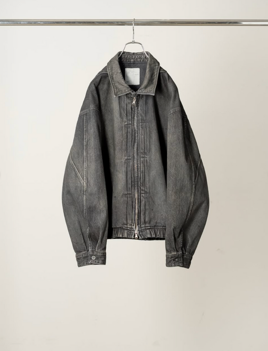 AGING DENIM TUCK JACKET