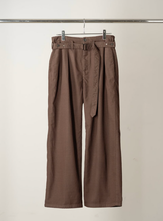 ANCELLM WOOL BELTED WIDE SLACKS