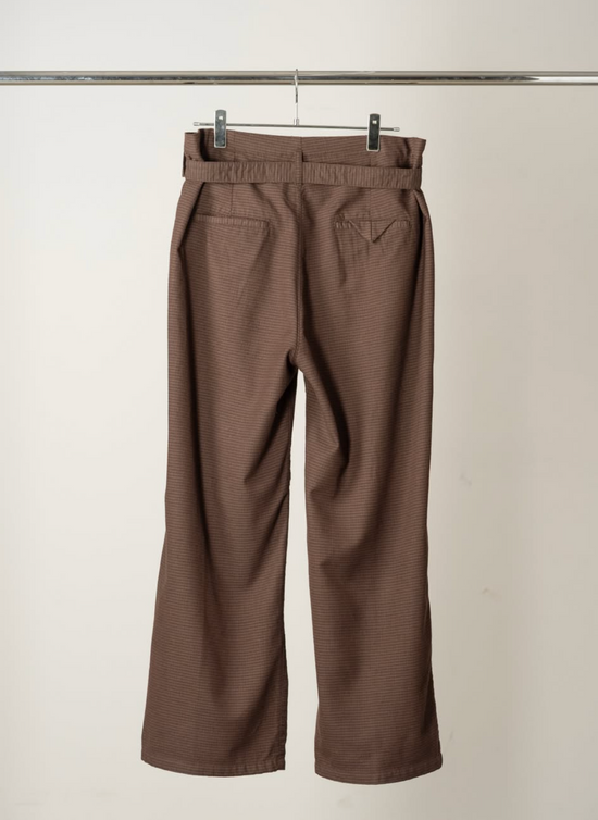 ANCELLM WOOL BELTED WIDE SLACKS