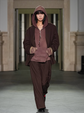 ANCELLM WOOL BELTED WIDE SLACKS