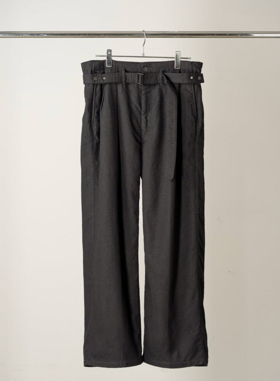 ANCELLM WOOL BELTED WIDE SLACKS