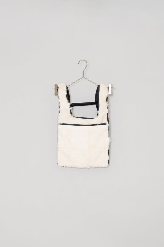 1999AW Prada Runway  Goat Fur & Black Nylon Revesible Backpack