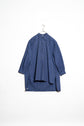 20-30s French Indigo Cotton Discharge Print Stripe Shirt "Good Condition"
