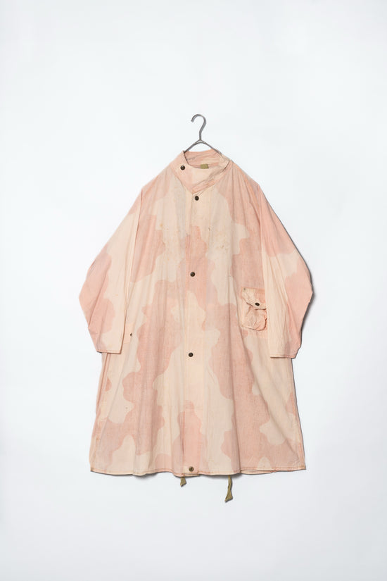 1943 WWⅡ BRITISH ARMY PINK CAMOUFLAGE ANTI GAS CAPE DESERT STORM COAT WITH STAMP & STRAP