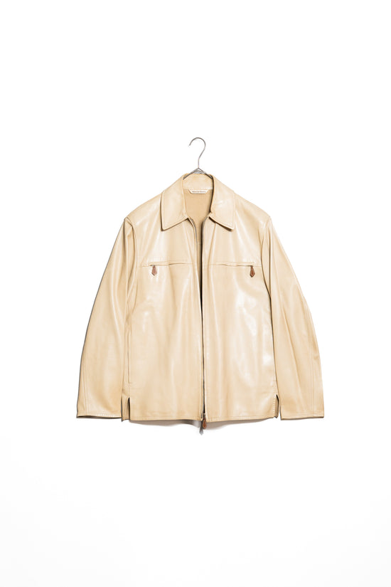 HERMES Lamb Leather Zip Up Blouson