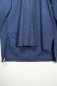 20-30s French Indigo Cotton Discharge Print Stripe Shirt "Good Condition"