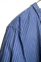 20-30s French Indigo Cotton Discharge Print Stripe Shirt "Good Condition"