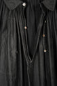 30s French Vintage Black Moleskin Biaude Maquignon Smock