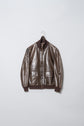 HERMES Cow Leather Flight Jacket