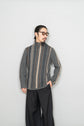HERMES Made in ITARY Multi Stripe Cashmere Half Zip Knit