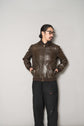 HERMES Cow Leather Flight Jacket