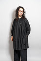30s French Vintage Black Moleskin Biaude Maquignon Smock
