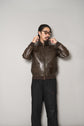 HERMES Cow Leather Flight Jacket
