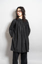 30s French Vintage Black Moleskin Biaude Maquignon Smock