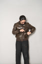 HERMES Cow Leather Flight Jacket