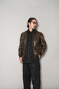 HERMES Cow Leather Flight Jacket