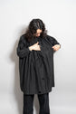 30s French Vintage Black Moleskin Biaude Maquignon Smock
