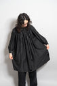 30s French Vintage Black Moleskin Biaude Maquignon Smock