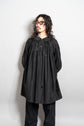 30s French Vintage Black Moleskin Biaude Maquignon Smock
