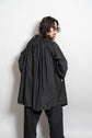 30s French Vintage Black Moleskin Biaude Maquignon Smock