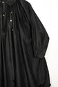 30s French Vintage Black Moleskin Biaude Maquignon Smock