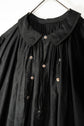 30s French Vintage Black Moleskin Biaude Maquignon Smock