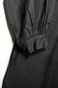 30s French Vintage Black Moleskin Biaude Maquignon Smock