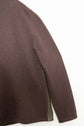 Made in ITARY HERMES YAK WOOL LEATHER TRIM HALF ZIP KNIT
