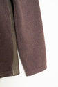 Made in ITARY HERMES YAK WOOL LEATHER TRIM HALF ZIP KNIT