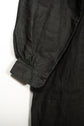 20century French Antique Black Linen Biaude Maquignon Smock "DEAD STOCK"