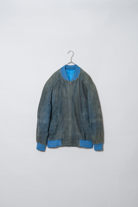 HERMES LAMBSKIN Suede Leather Zip Jacket